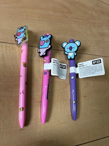 【在庫セール品】BT21×LINE FRIEND★BTS ジェルペン×3本セット