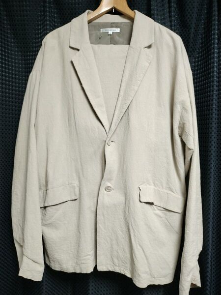 【美品】SUGGESTION セットアップL ベージュ 春夏秋