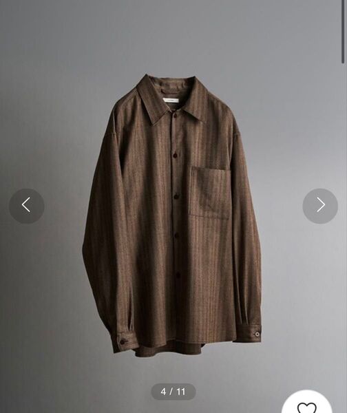 LIDNM HERRINGBONE SLIT SHIRT M