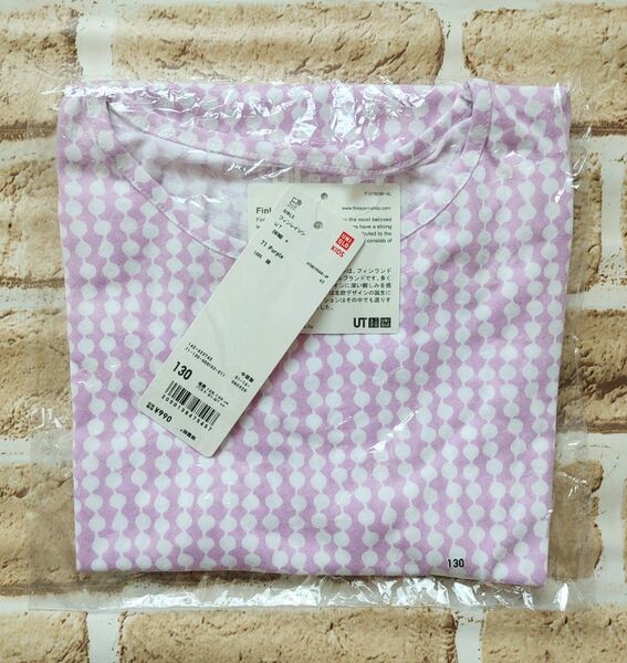 新品 ユニクロ フィンレイソン Tシャツ 130cm パープル キッズ 女の子 北欧