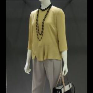 Theory Luxe イエロー 7分袖ブラウス
