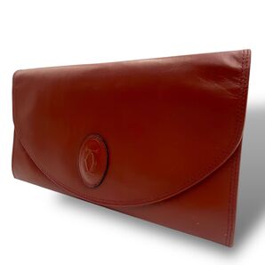 Cartier カルティエ マストライン クラッチバッグ セカンドバッグ ビンテージ レザー ボルドー系