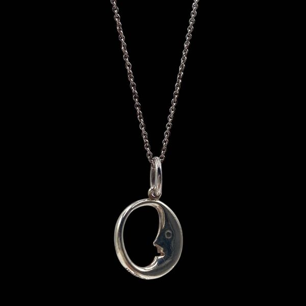 希少品◎ Tiffany ティファニー ムーン フェイス シルバー ネックレス 月 サークル SV925 925刻印