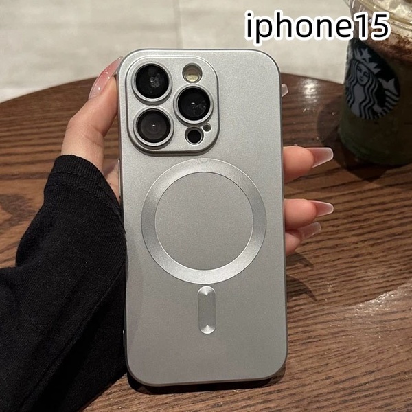 iphone15ケース カーバー スタンド付き 透明 お洒落 韓国 軽量 ケース 耐衝撃 高品質 シルバーQ