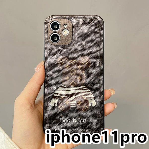 iphone11proケース カーバー TPU 可愛い 熊 お洒落 韓国 軽量 ケース 耐衝撃 高品質 ブラウン55