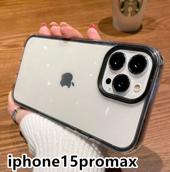 iphone15promaxケース カーバー TPU 可愛い お洒落 韓国 ブラック 軽量 ケース 耐衝撃61