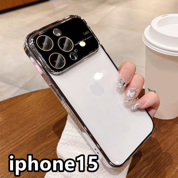 iphone15ケース カーバー TPU 可愛い お洒落 軽量 耐衝撃 ホワイト1