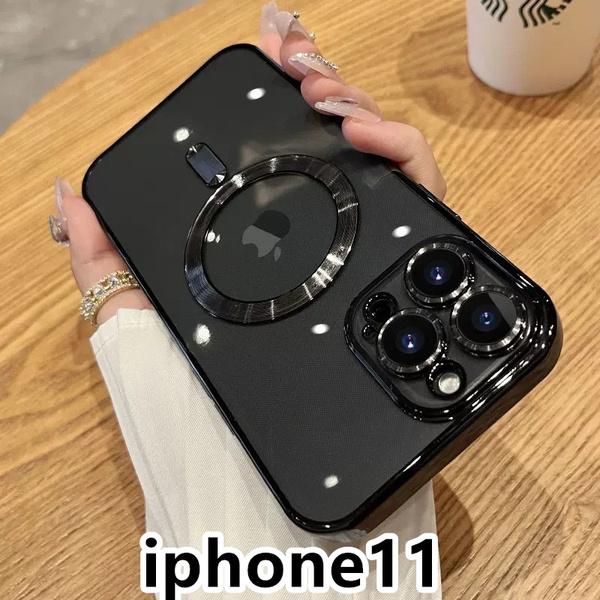 iphone11ケース TPU 軽量 ケース 耐衝撃 無線 磁気 ワイヤレス充電 ブラック