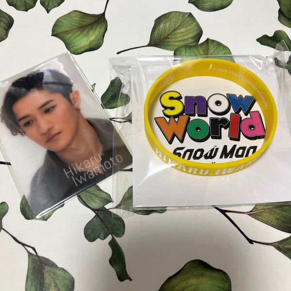 SnowMan スノーマン Snow World 国立 ラバーバンド チラ見カード 岩本照 セット