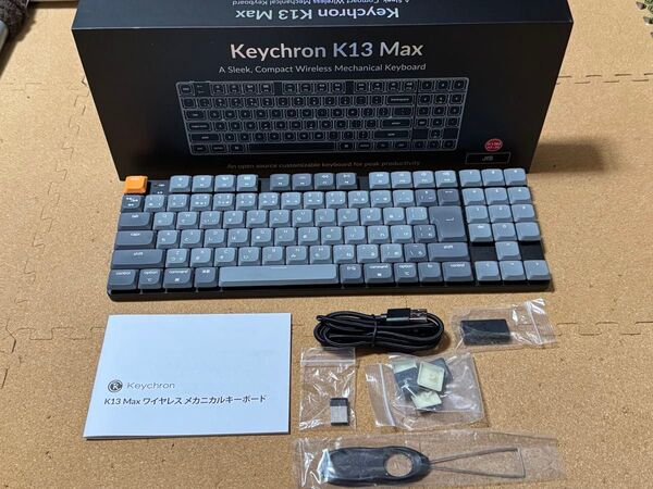 Keychron K13 Max QMK/VIA ワイヤレス メカニカルキーボード K13M-A3-JIS 茶軸