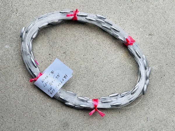 トローリング#ビシ鉛 50m 2匁125個間隔40cm強力ナイロン60号1016g1セット