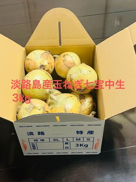 淡路島産新玉ねぎ七宝中生3kg 農家直送