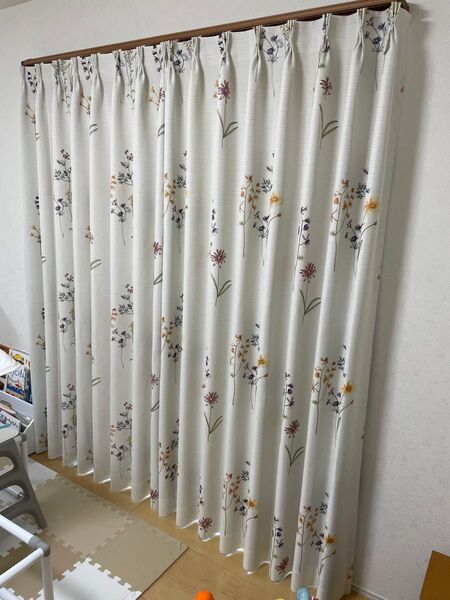 ビバスドレープ 2倍ヒダ仕様 リターン縫製裏地 形状記憶付 高級カーテン 購入カーテン56430円