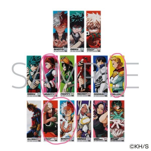 僕のヒーローアカデミア 絵札缶バッジコレクション 爆豪勝己 轟焦凍 麗日お茶子 通形ミリオ ジャンプフェア