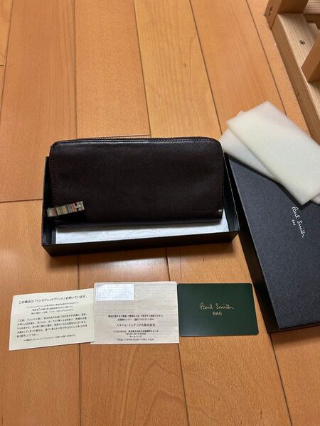 定価40000円 ポールスミス 財布 ラウンドファスナー マルチストライプ