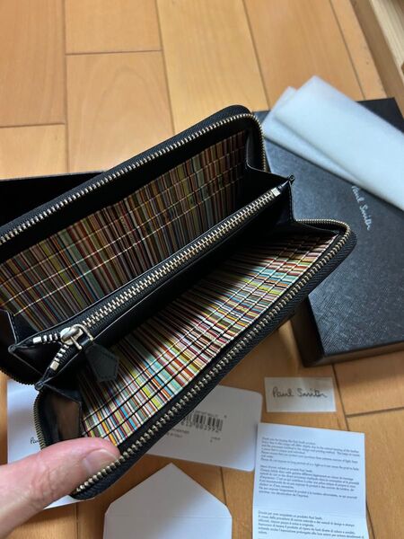 Paul Smith ポールスミス 長財布 マルチストライプ ラウンドファスナー
