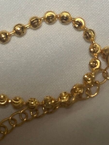 K18金ブレスレットがAu750刻印 サイズ:16cm調整可能! ゴールド