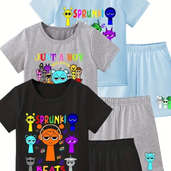 スプランキー SPRUNKI Tシャツ 短パン 上下3点セット 子供服 キッズ