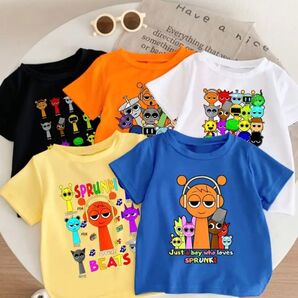スプランキー SPRUNKI Tシャツ 子供服 キッズ 5枚セット 半袖 半袖Tシャツ