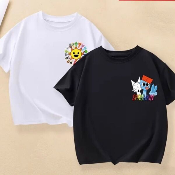 スプランキー SPRUNKI Tシャツ 子供服 キッズ 2枚セット 半袖 半袖Tシャツ