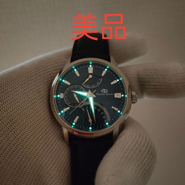 美品 オリエントスター ネイビー系色 メンズ自動巻き