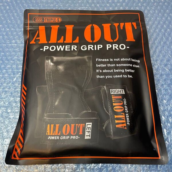 ALL OUT オールアウト パワーグリップ ホワイトロゴ 新品未使用 XL