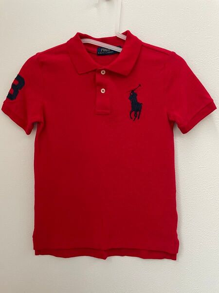 POLO RALPH LAUREN ポロラルフローレンポロシャツ レッド キッズ サイズ7(130㎝)