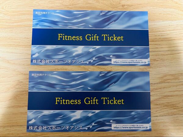 2枚セット スポーツオアシス ルネサンス 旧東急スポーツオアシス 施設利用券 Fitness Gift Ticket チケット