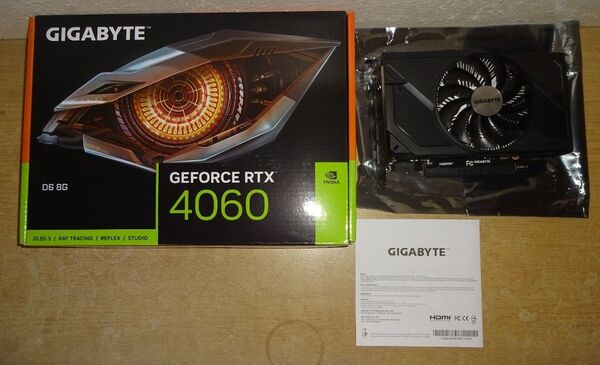 GIGBYTE RTX4060 GV-N4060D6-8GD 納品書 2025年1月付き
