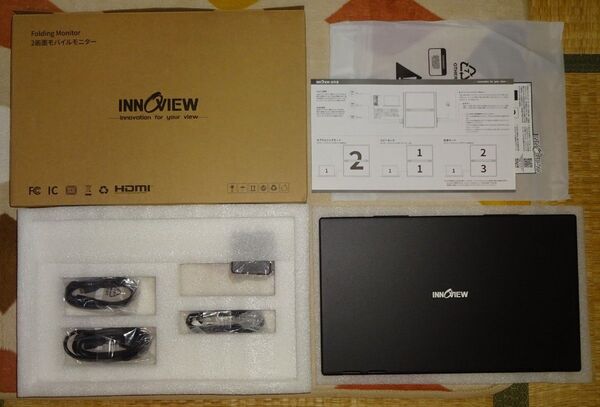 InnoView デュアル モバイルモニター 18.5インチ 100Hz 折りたたみ式 IPS FHD 新品同様