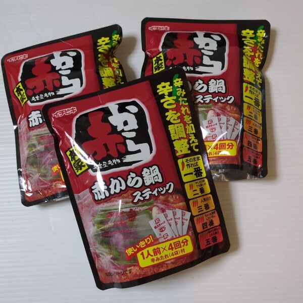 イチビキ 赤から鍋スティック 232g(1人前×4袋入)3袋