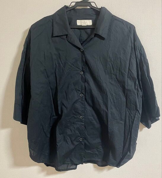 B:MING by BEAMS ブラック 五分袖シャツ ONESIZE シアー ビーミングバイビームス 夏物