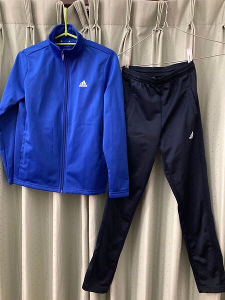 アディダス adidas ジャージ キッズ 男の子 150 used 美品 上下セット ランニング セットアップ
