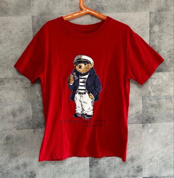 ラルフローレン POLO RALPH LAUREN ポロベア Tシャツ レッド 140