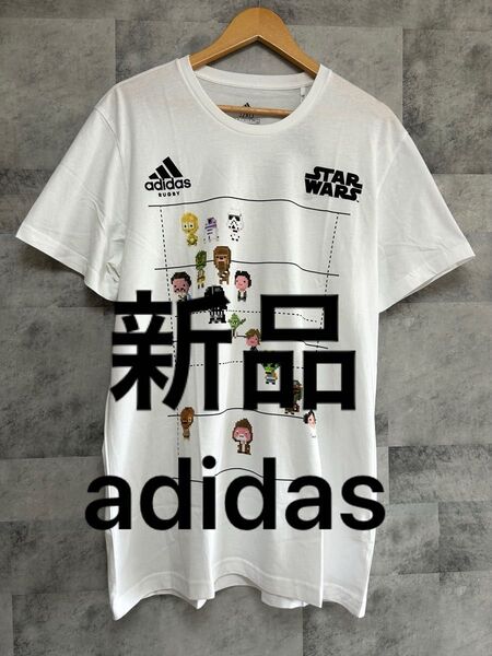新品 未使用 タグ付 アディダス スターウォーズ コラボ Tシャツ adidas ラグビー ホワイト オススメ品
