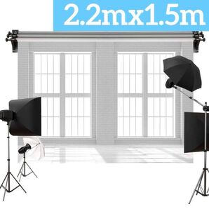 2.2x1.5m 結婚式 背景布 ホワイトれんが塀 写真 背景 人物撮影 撮影用