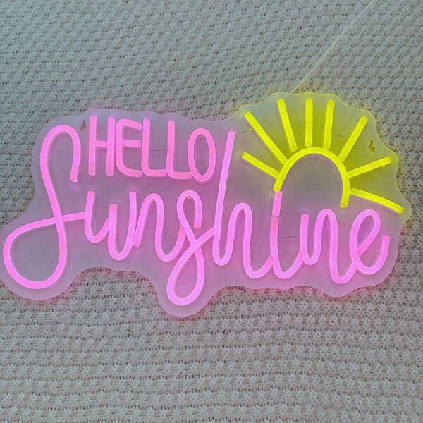 Hello Sunshine ネオンサイン LED ネオン 英文字 ライト