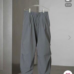 WYM LIDNM ウィムバイリドム TRACK WIDE EASY LOOSE PANTS XS グレー パンツ