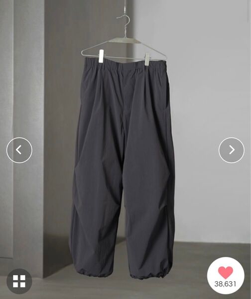 WYM LIDNM ウィムバイリドム TRACK WIDE EASY LOOSE PANTS XS ダークグレー パンツ