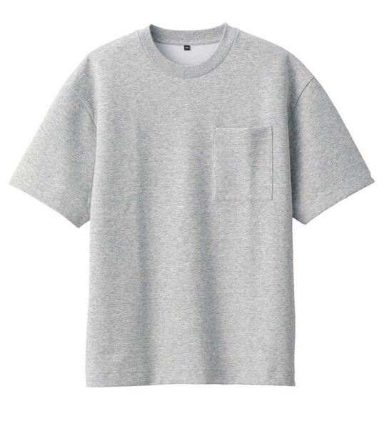 無印良品 MUJI 二重編みビッグシルエットTシャツ グレー S~M 紳士