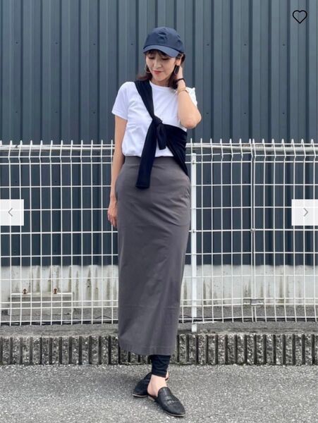 UNIQLO ユニクロ ウルトラストレッチアクティブナローマキシスカート グレー L タイトスカート