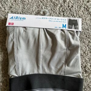 ユニクロ エアリズム ボクサーブリーフ ローライズ M グレー 未使用