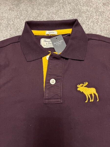 Abercrombie & Fitch アバクロ ポロシャツ メンズ パープル 未使用 Sサイズ