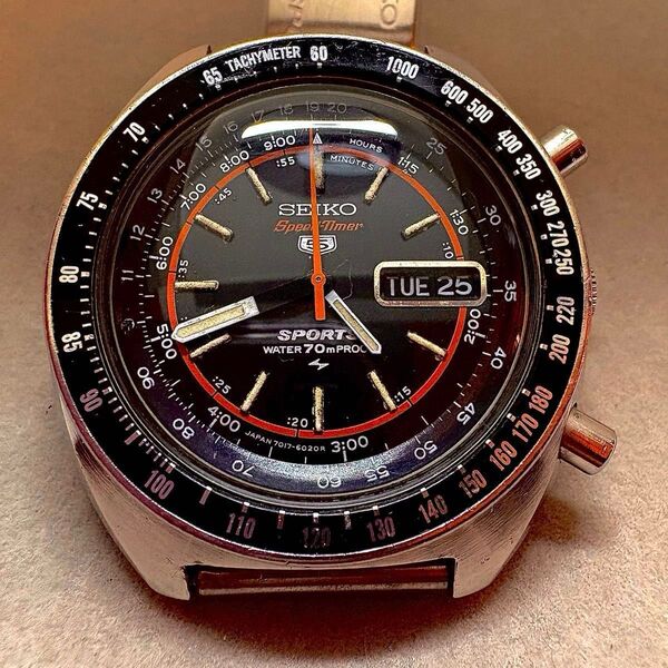 SEIKO スピードタイマー ラリーメーター 腕時計 7017-6020 自動巻き 稼働