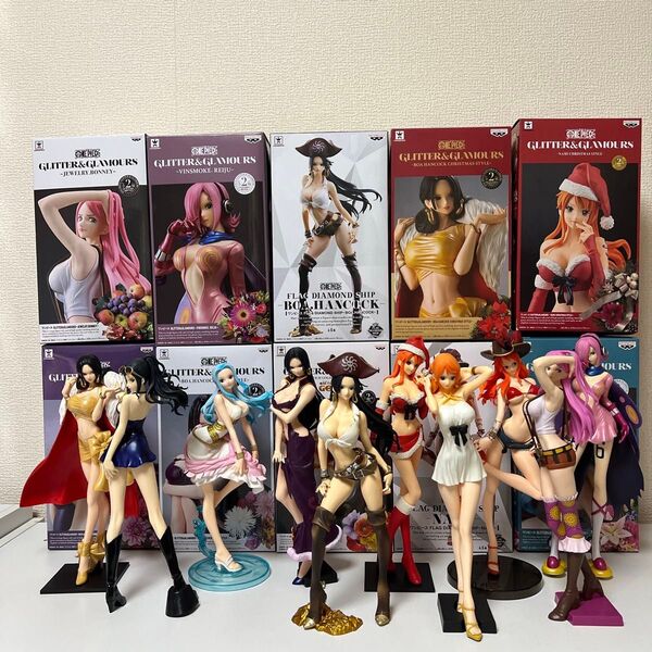 ワンピース GLITTER & GLAMOURS フィギュアセット 中古美品