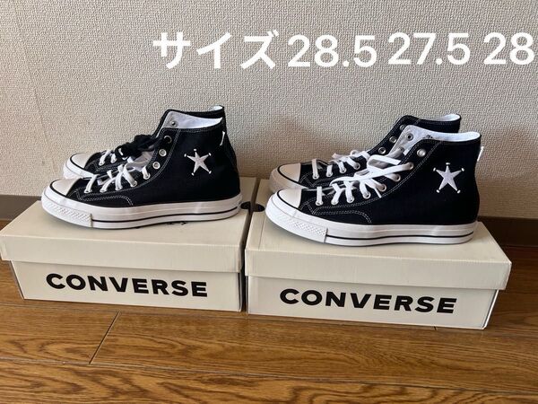 Stussy × Converse Chuck 70 High Black 27.5cm