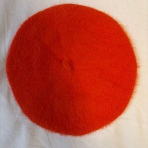 ベレー帽 オレンジ色