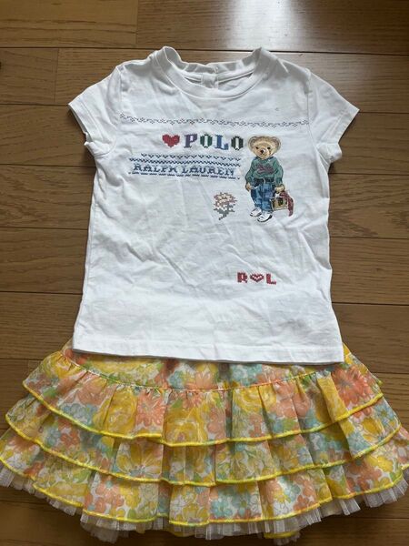 ポロラルフローレン Tシャツ&スカートセット 90