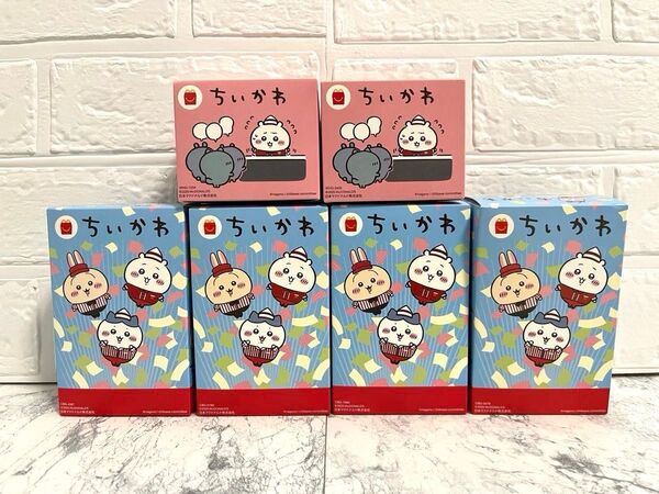 新品 未開封 ちいかわ ハッピーセット 第一弾 2種 第二弾 4種 コンプリート うさぎ モモンガ ハチワレ