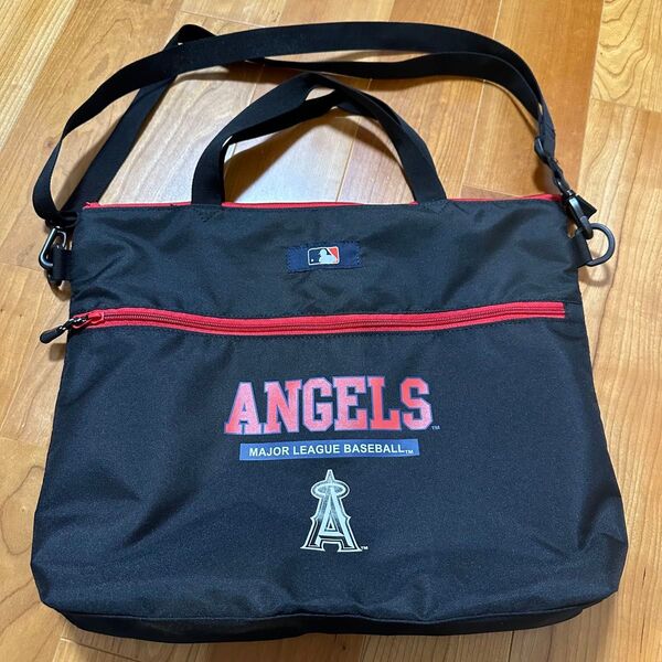 MLB エンゼルス ショルダーバッグ 2way ブラック
